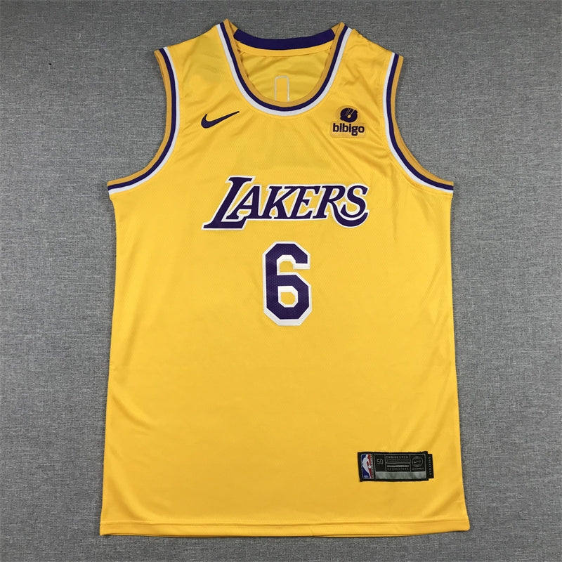 Men's Los Angeles Lakers LeBron James Gold 2022/23 Swingman Jersey - Icon Edition