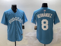 Men's Los Angeles Dodgers Enrique Hernandez Light Blue Limited Player Jersey