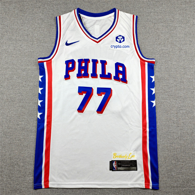 Men's Philadelphia 76ers V. J. Edgecombe White Swingman Jersey - Association Edition