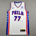 Men's Philadelphia 76ers V. J. Edgecombe White Swingman Jersey - Association Edition
