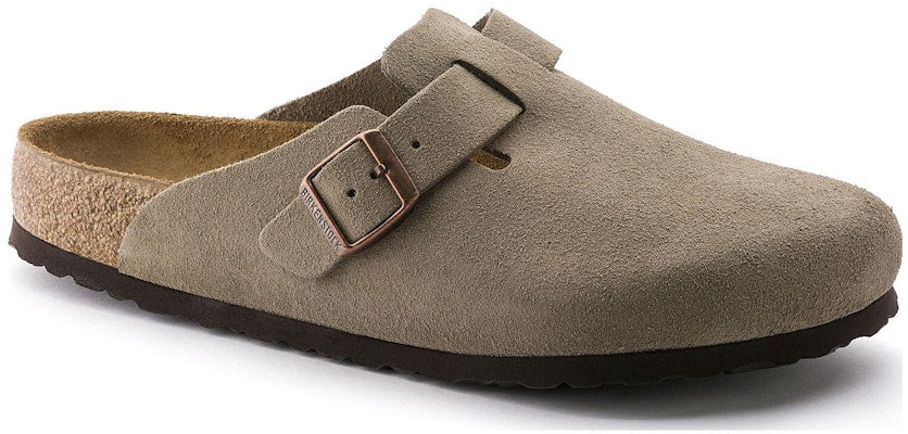 Birkenstock Boston 560771 Soft Footbed Mules Taupe Fashion Slippers