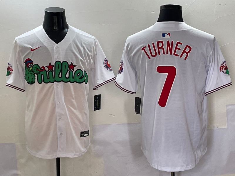 Men's Philadelphia Phillies Trea Turner White Game Jersey