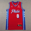 Men's Philadelphia 76ers Paul George Red Swingman Jersey - Statement Edition