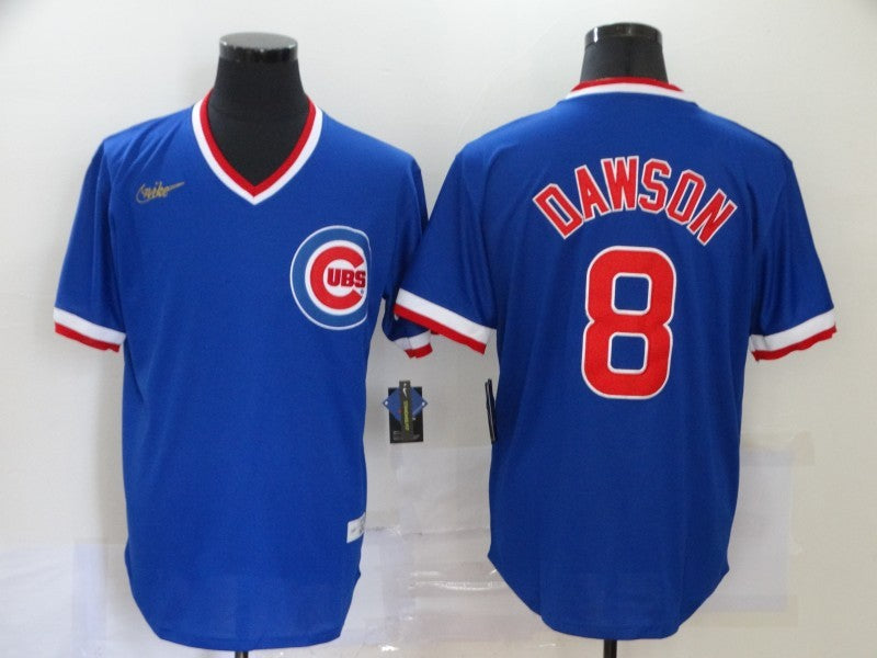 Men's Chicago Cubs Andre Dawson Blue Replica Player Jersey