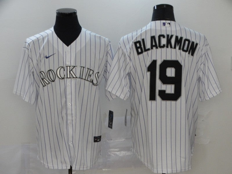 Men's Colorado Rockies Charlie Blackmon White Replica Baseball Jersey