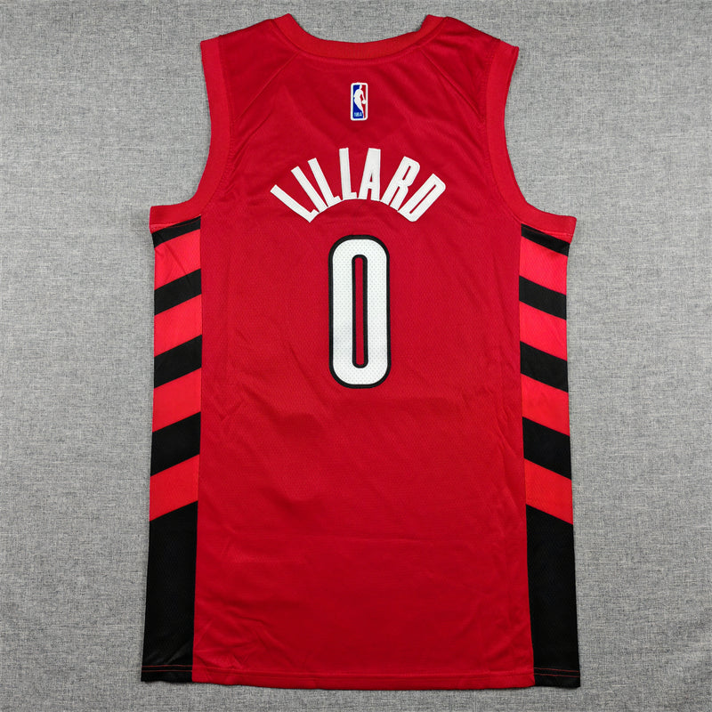 Men's Portland Trail Blazers Damian Lillard Red Swingman Jersey - Statement Edition