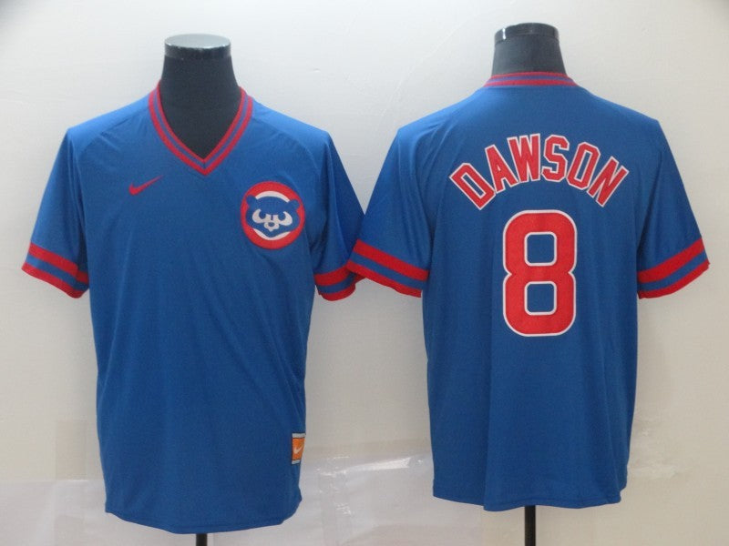 Men's Chicago Cubs Andre Dawson Blue Replica Baseball Jersey