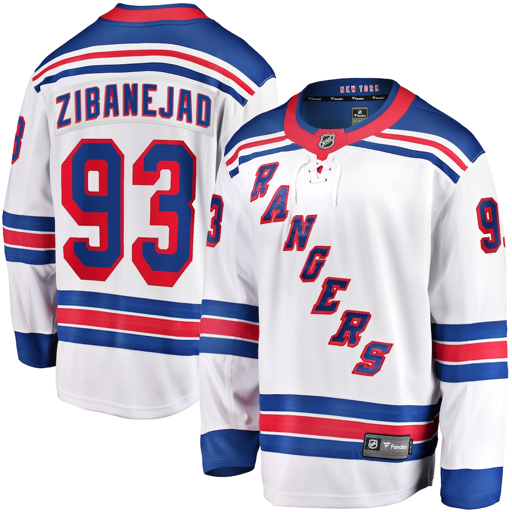 Men's New York Rangers Mika Zibanejad Fanatics White Jersey