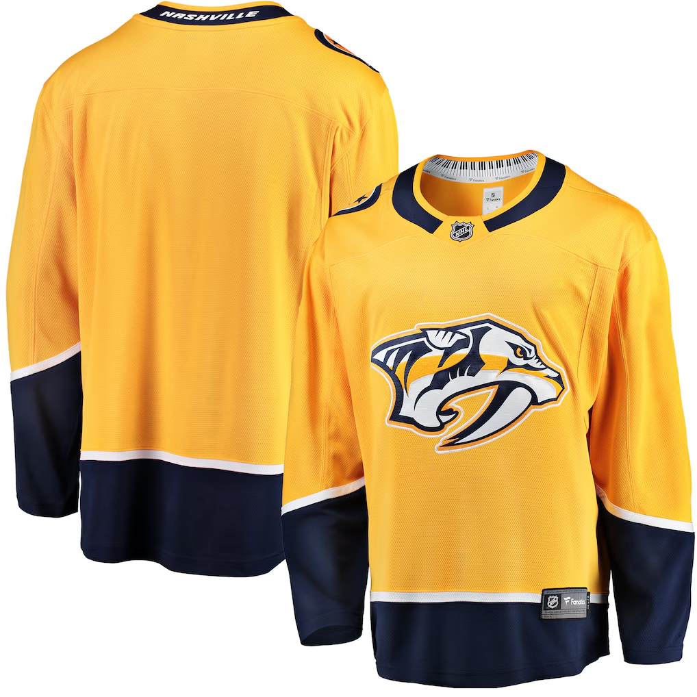 Men's Nashville Predators Fanatics Gold Breakaway Home Blank Jersey