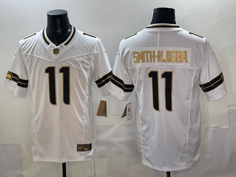 Men's Seattle Seahawks Jaxon Smith-Njigba White Game Player Jersey
