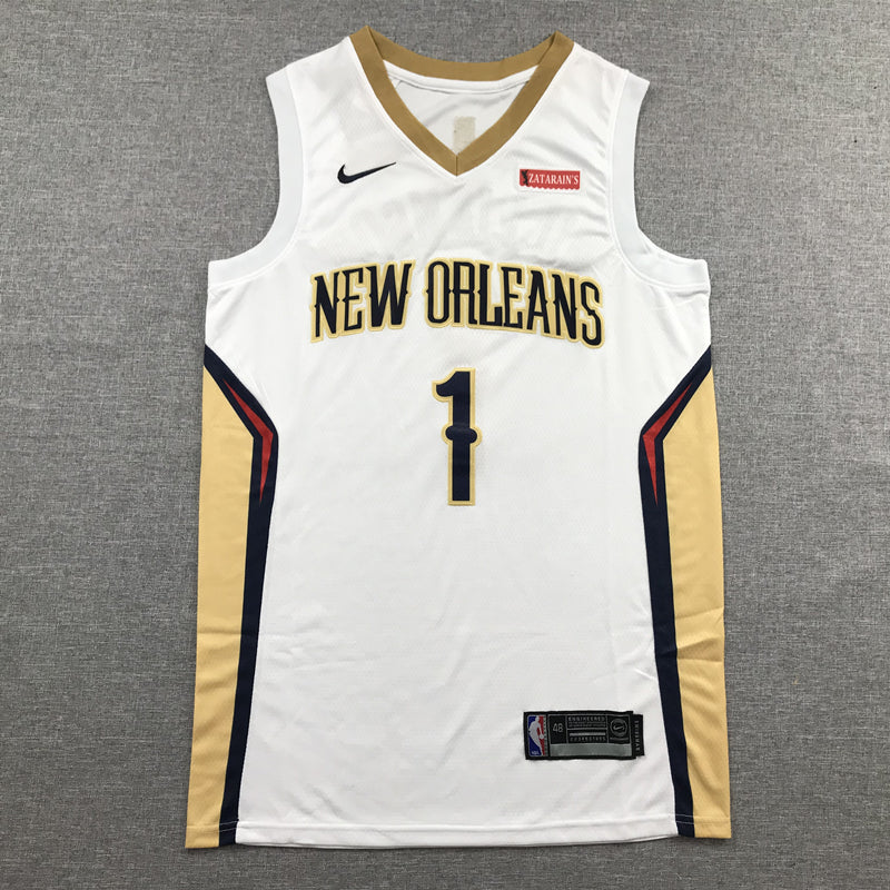 Men's New Orleans Pelicans Zion Williamson White Swingman Jersey
