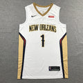 Men's New Orleans Pelicans Zion Williamson White Swingman Jersey