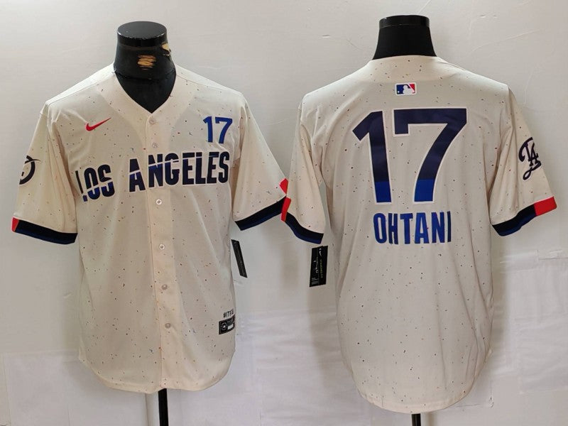 Men's Los Angeles Dodgers Shohei Ohtani Cream 2024 City Connect Player Jersey