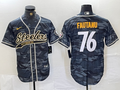 Men's Pittsburgh Steelers Troy Fautanu Grey Camouflage Game Jersey