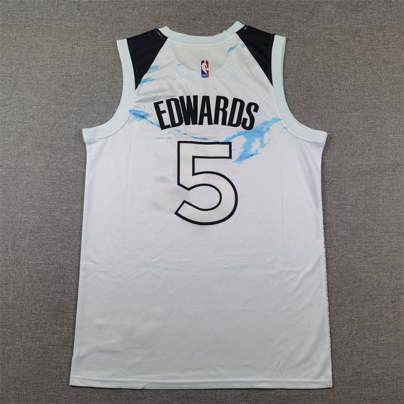 Men's Minnesota Timberwolves Anthony Edwards White 2024/25 Swingman Player Jersey - City Edition