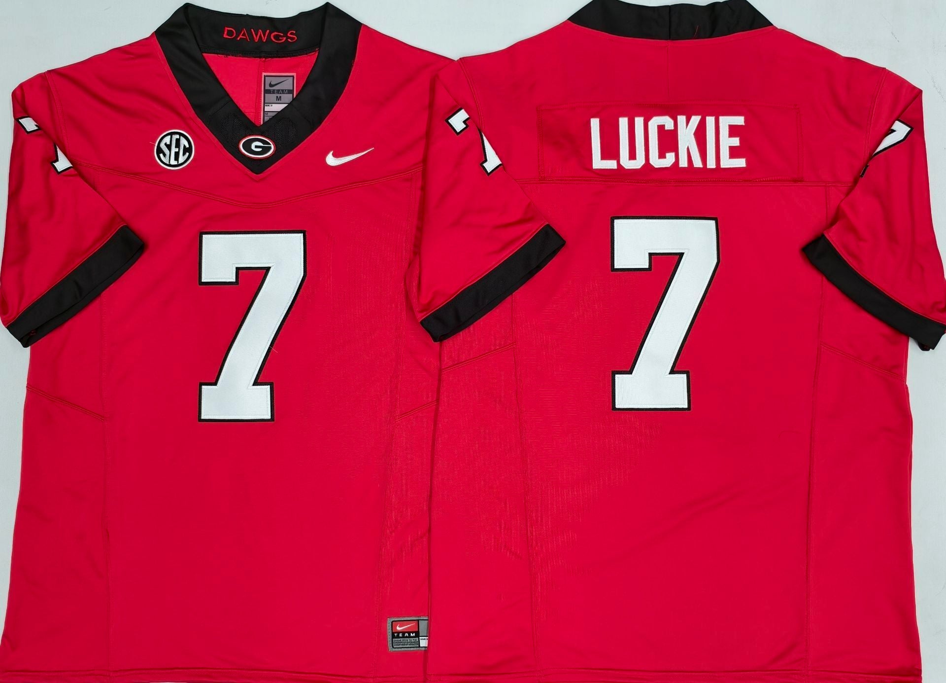 Men's Georgia Bulldogs Lawson Luckie Red Player Game Jersey