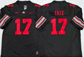 Men's Ohio State Buckeyes Carnell Tate Black Player Jersey