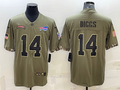 Men's Buffalo Bills Stefon Diggs Olive 2022 Salute To Service Limited Jersey