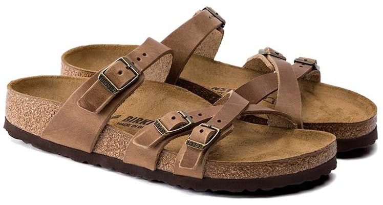 Birkenstock Franca Oiled Leather 1015931 Tobacco Brown Narrow Fit Sandals