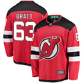 Men's New Jersey Devils Jesper Bratt Red Player Game Jersey