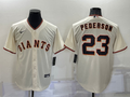 Men's San Francisco Giants Joc Pederson Beige Replica Baseball Jersey