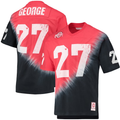 Men's Ohio State Buckeyes Mitchell & Ness Eddie George Black/Scarlet Tie-Dye V-Neck T-Shirt