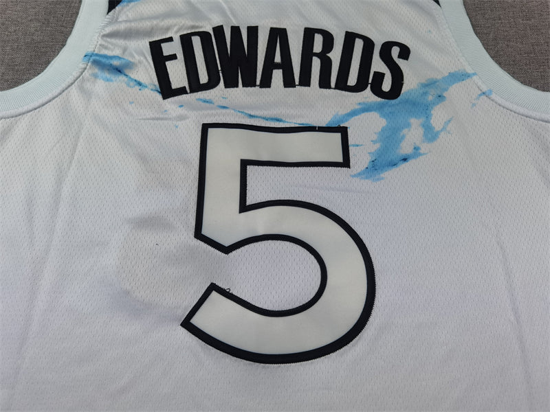 Men's Minnesota Timberwolves Anthony Edwards White 2024/25 Swingman Player Jersey - City Edition