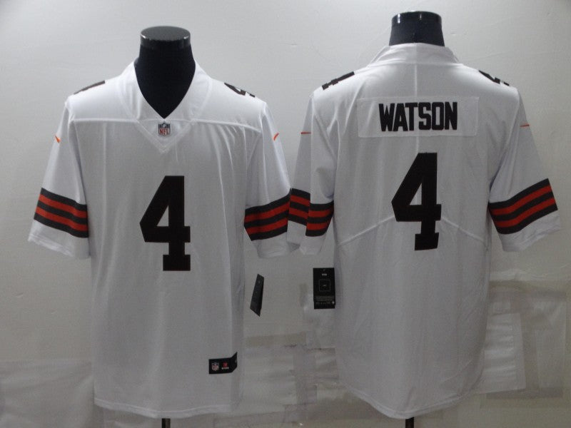 Men's Cleveland Browns Deshaun Watson White Game Jersey