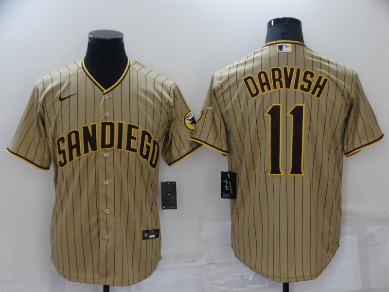 Men's San Diego Padres Yu Darvish Tan Replica Player Jersey