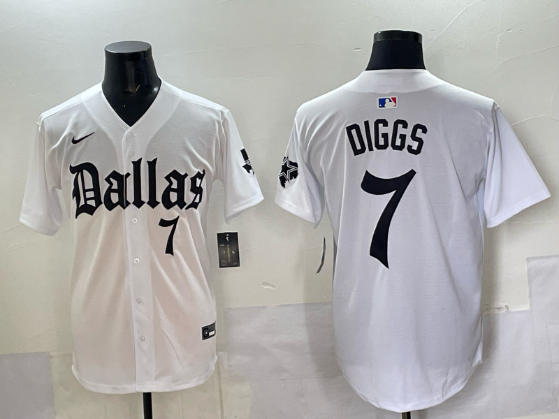 Men's Dallas Cowboys Trevon Diggs White Team Game Player Jersey