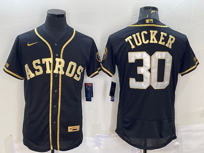 Men's Houston Astros Kyle Tucker Black Replica Player Jersey