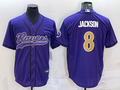 Men's Baltimore Ravens Lamar Jackson Purple Player Jersey Joint Edition