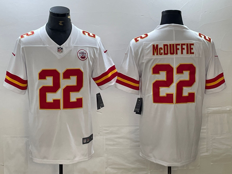 Men's Kansas City Chiefs Trent McDuffie White Game Player Jersey