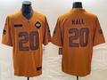 Men's New York Jets Breece Hall Brown 2023 Salute To Service Limited Jersey