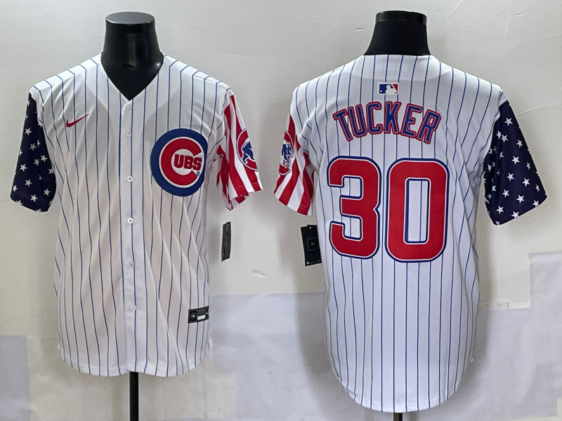 Men's Chicago Cubs Kyle Tucker White Replica Player Jersey