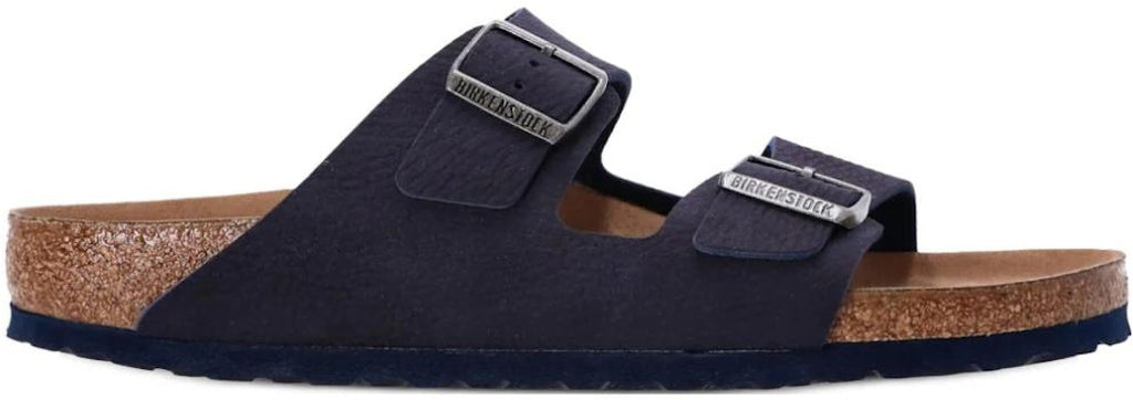 Birkenstock Arizona Vegan PU 1023150 Blue Brown Slide Sandals