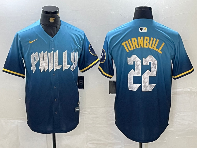 Men's Philadelphia Phillies Spencer Turnbull Blue 2024 City Connect Limited Player Jersey