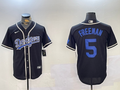 Men's Los Angeles Dodgers Freddie Freeman Black Alternate Replica Player Jersey