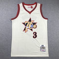 Men's Philadelphia 76ers Allen Iverson Cream Chainstitch Swingman Jersey