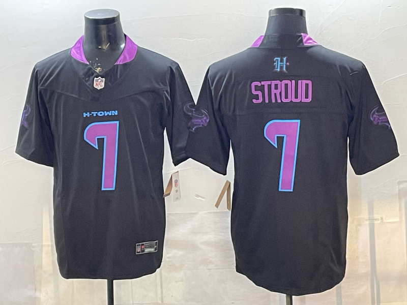 Men's Houston Texans C.J. Stroud Black Player Game Jersey