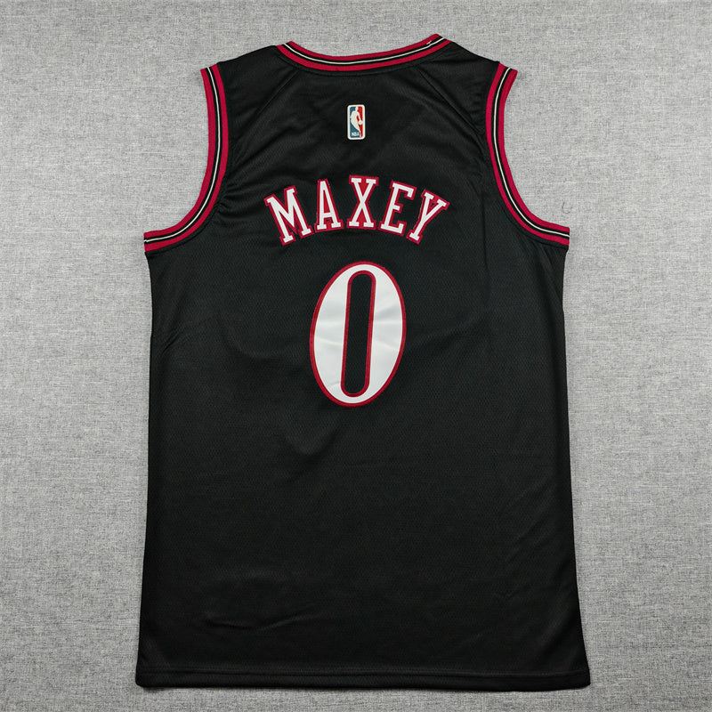 Men's Philadelphia 76ers Tyrese Maxey Black Swingman Jersey - Classic Edition