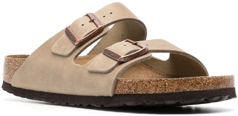 Birkenstock Arizona 552813 Brown Leather Fashion Slippers