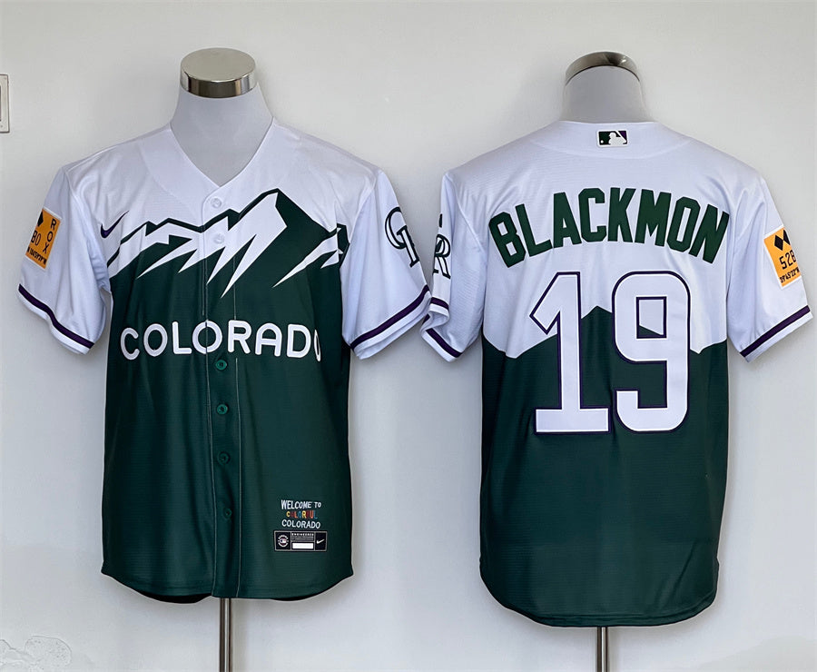 Men's Colorado Rockies Charlie Blackmon Green City Connect Replica Player Jersey