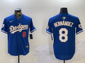 Men's Los Angeles Dodgers Enrique Hernandez Blue Game Jersey