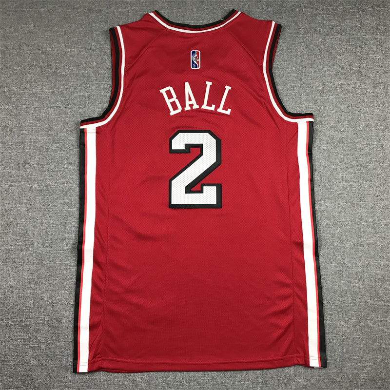 Men's Chicago Bulls Lonzo Ball Red 2021/22 Swingman Jersey