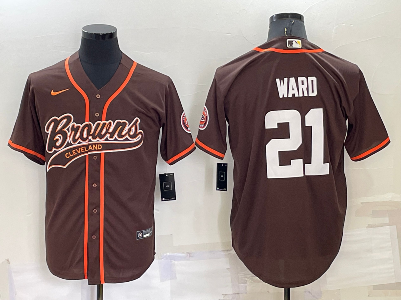 Men's Cleveland Browns Denzel Ward Brown Game Jersey Joint Edition