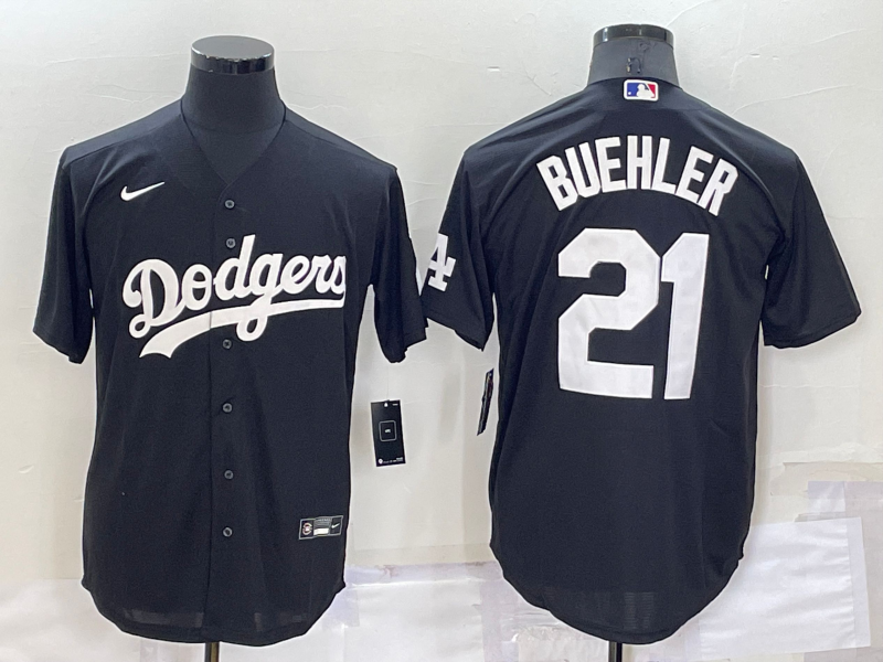 Men's Los Angeles Dodgers Walker Buehler Black Replica Baseball Jersey