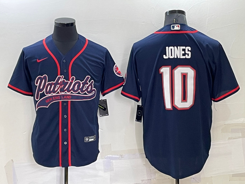 Men's New England Patriots Mac Jones Navy Game Jersey Joint Edition