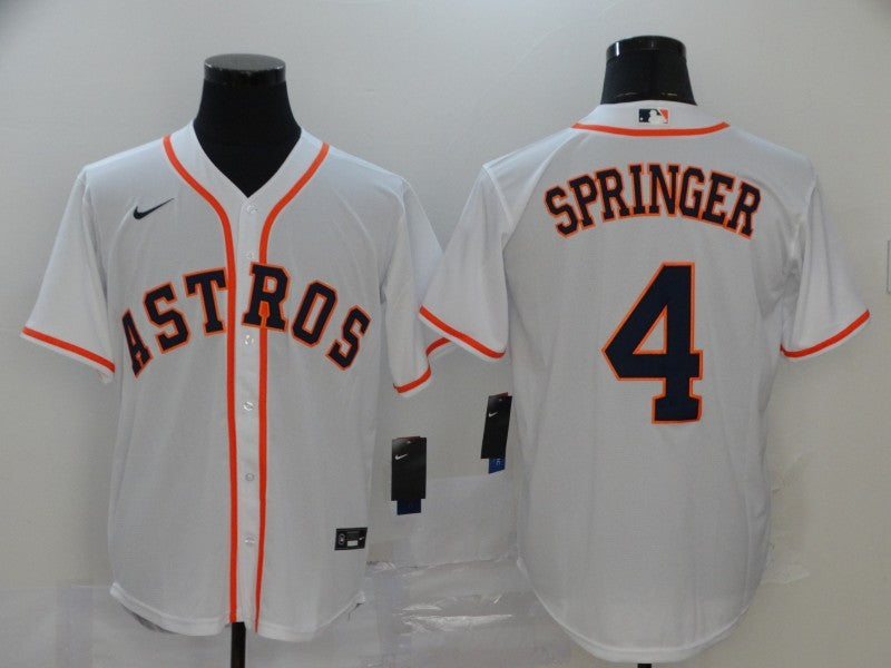 Men's Houston Astros George Springer White Replica Baseball Jersey