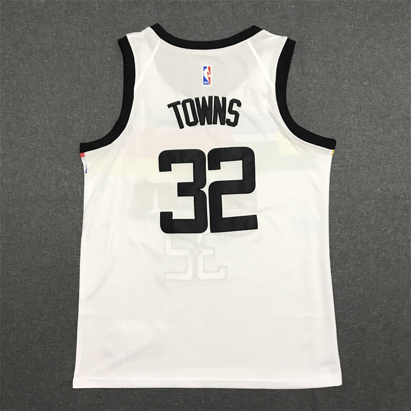 Men's Minnesota Timberwolves Karl-Anthony Towns White Swingman Jersey - City Edition